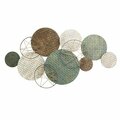 Escenografia Woven Texture Metal Plates with Jute Accents, Multicolor ES2472960